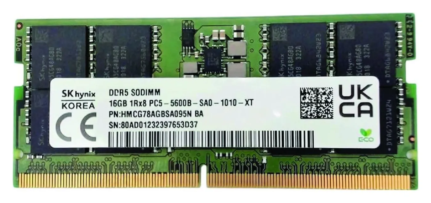 SK hynix DDR5 16Gb Component — FBGA component