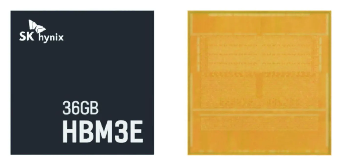 SK hynix HBM3E 12-Hi 36GB — HBM stack (2.5D)
